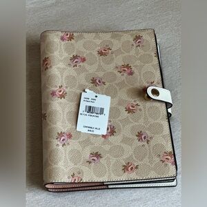 Coach Notebook In Signature Canvas With Floral Print CAO58 NWT